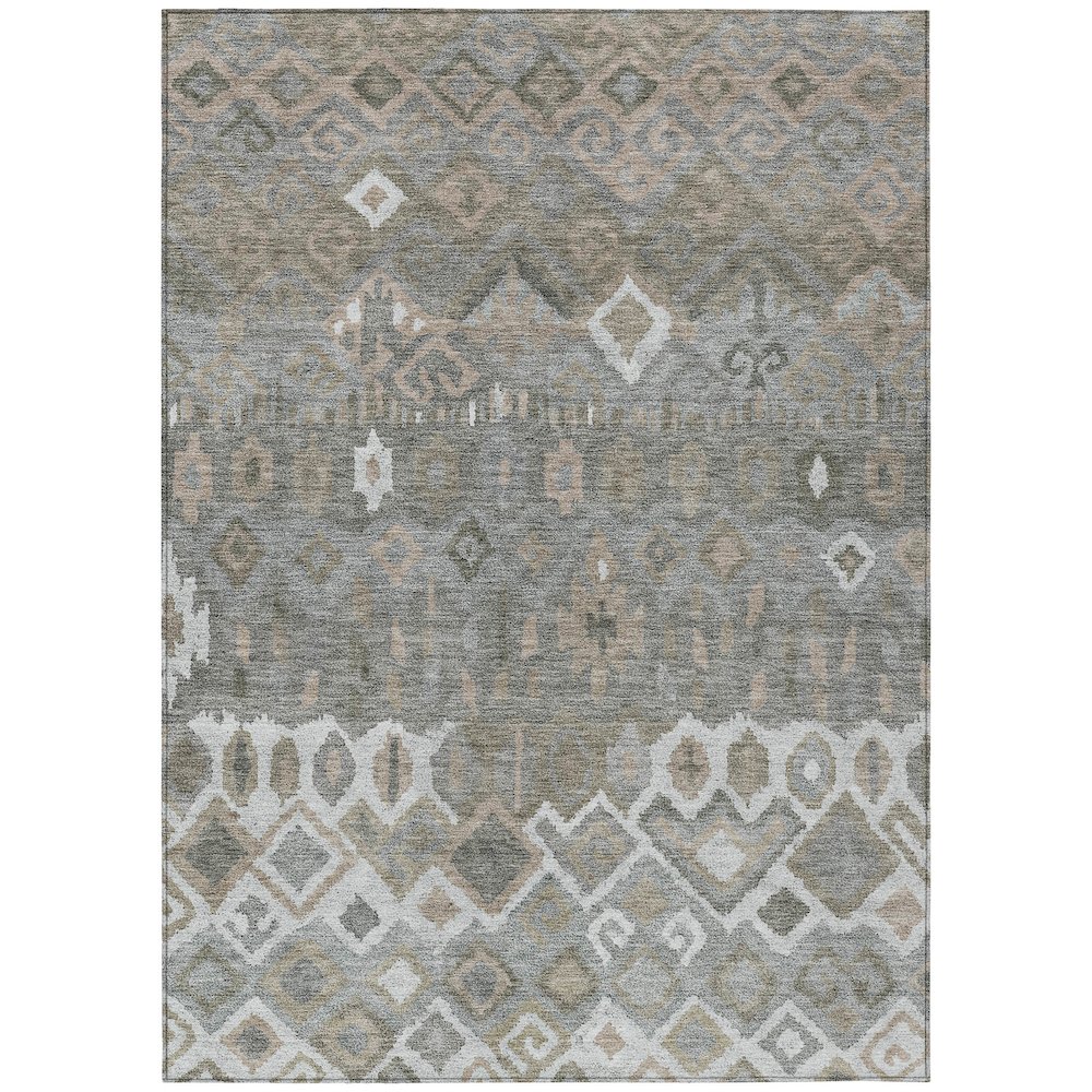 Machine Washable Indoor/Outdoor Chantille ACN2304 Gray 2'6" x 3'10" Rug. Picture 1
