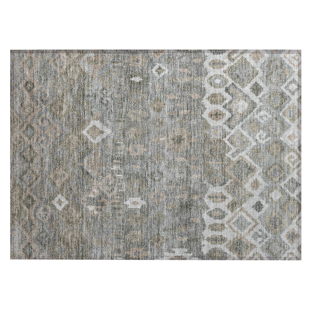Machine Washable Indoor/Outdoor Chantille ACN2304 Gray 1'8" x 2'6" Rug. Picture 1