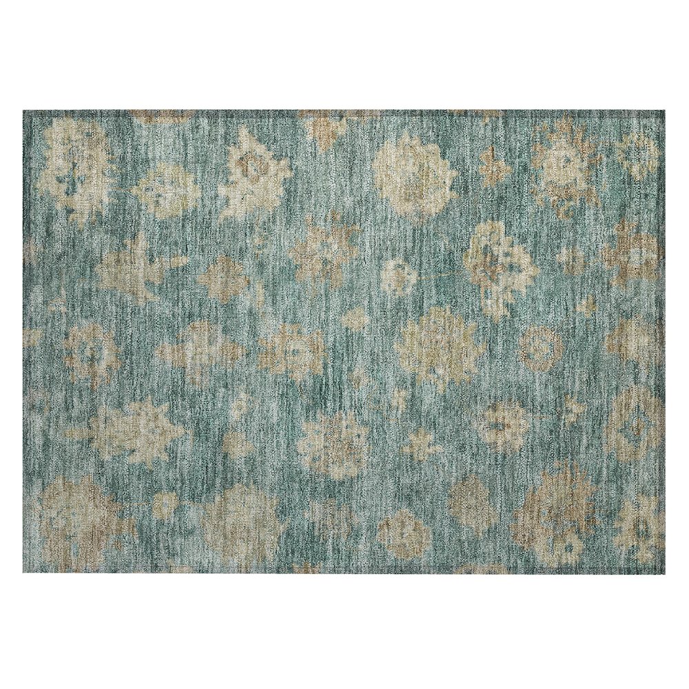 Machine Washable Indoor/Outdoor Chantille ACN2305 Green 1'8" x 2'6" Rug. Picture 1