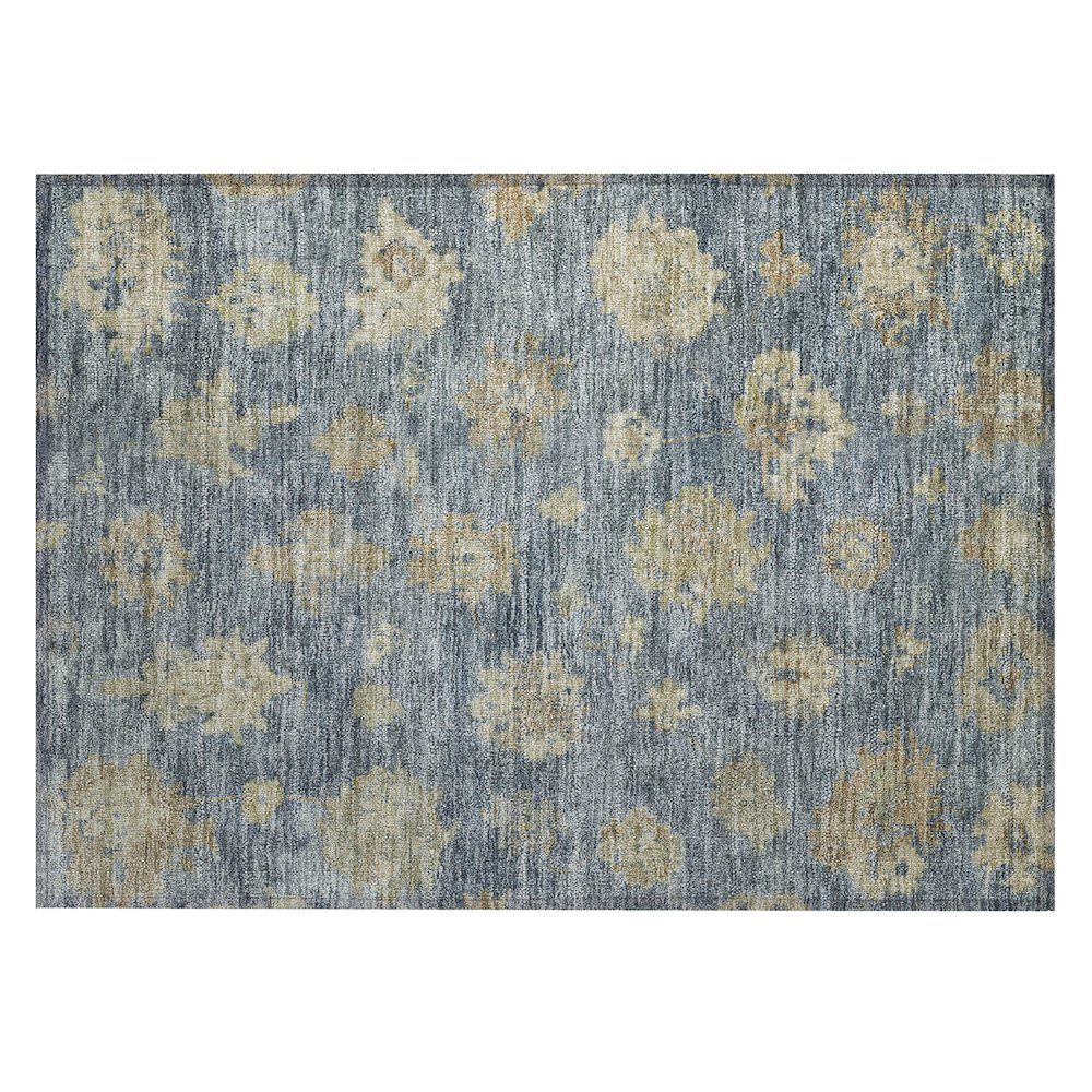 Machine Washable Indoor/Outdoor Chantille ACN2305 Blue 1'8" x 2'6" Rug. Picture 1