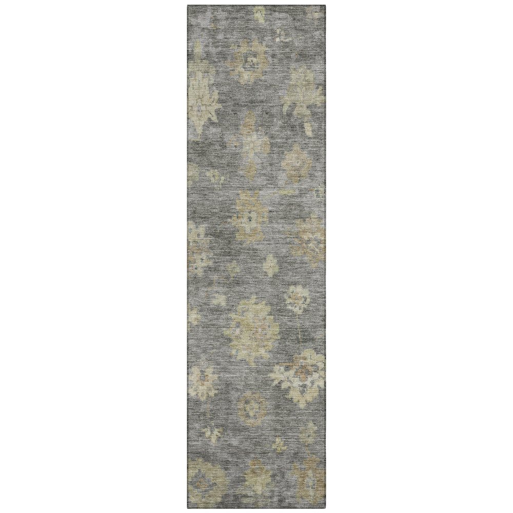 Machine Washable Indoor/Outdoor Chantille ACN2305 Gray 2'3" x 7'6" Runner Rug. Picture 1