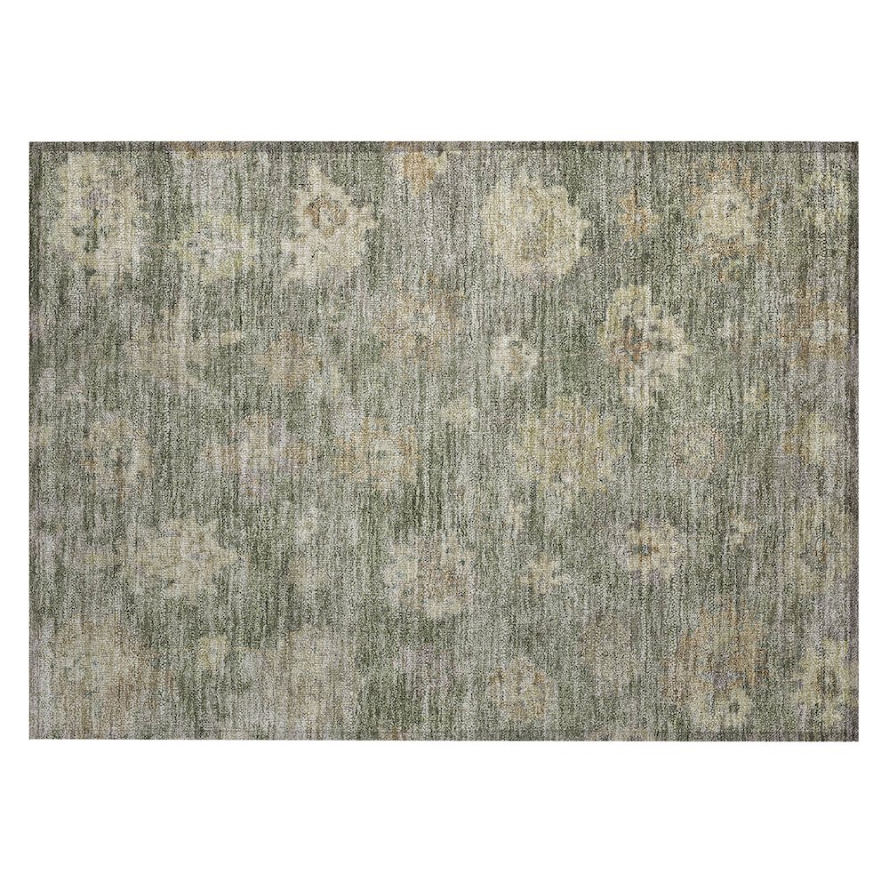 Machine Washable Indoor/Outdoor Chantille ACN2305 Green 1'8" x 2'6" Rug. Picture 1