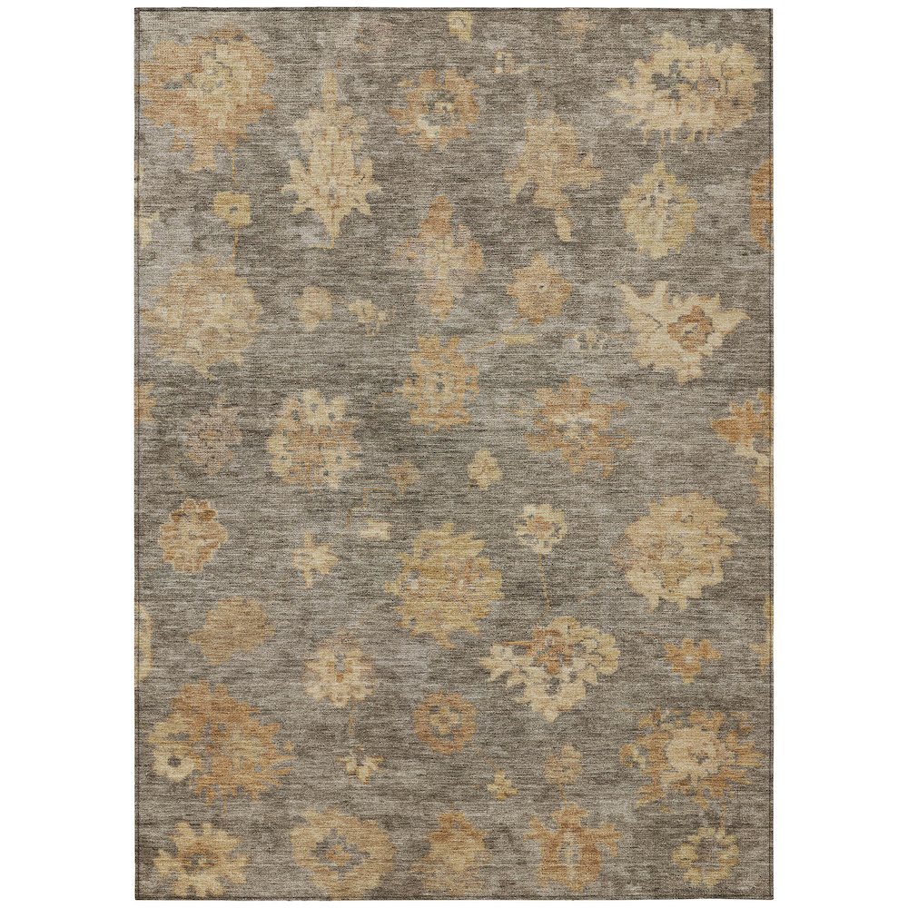 Machine Washable Indoor/Outdoor Chantille ACN2305 Brown 2'6" x 3'10" Rug. Picture 1