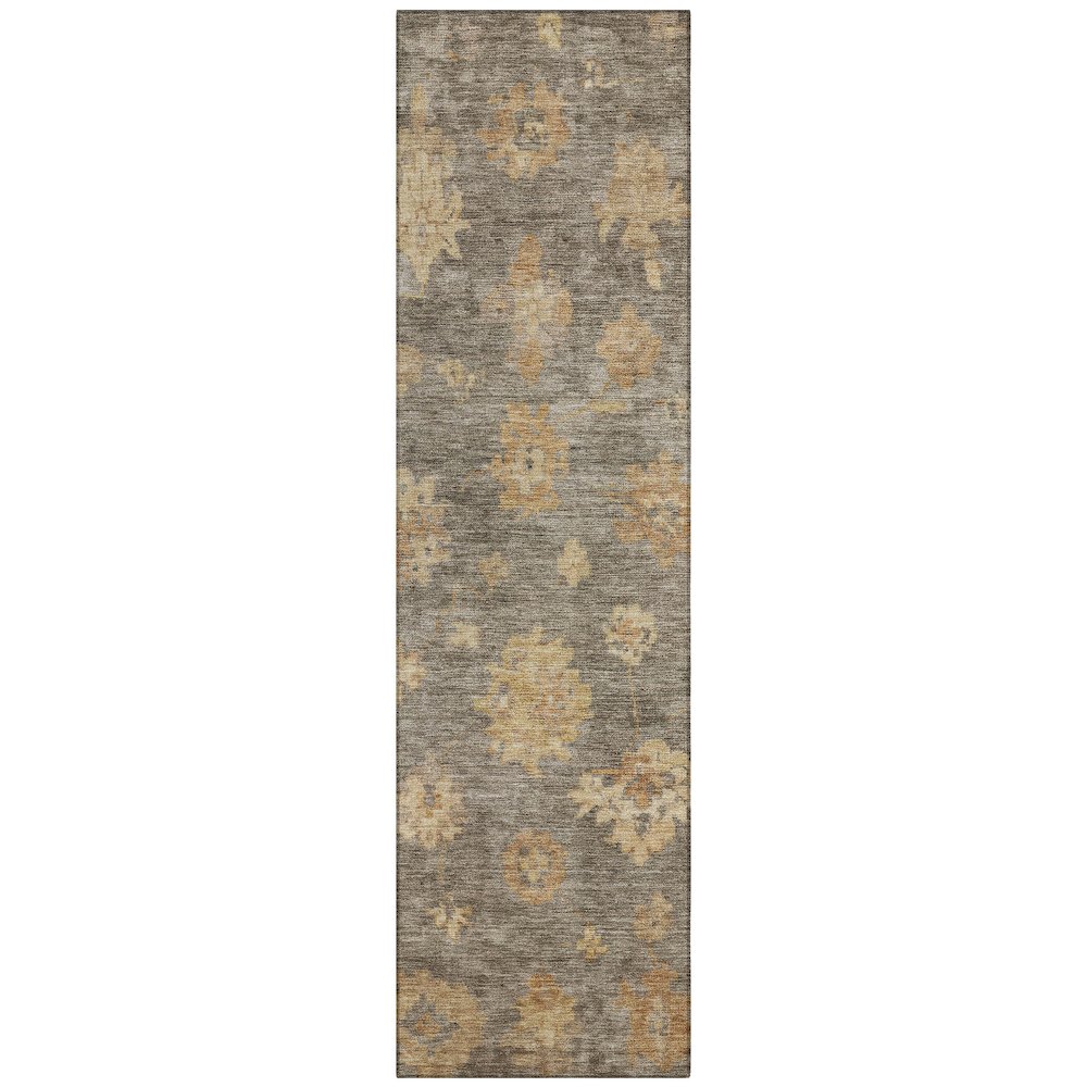 Machine Washable Indoor/Outdoor Chantille ACN2305 Brown 2'3" x 7'6" Runner Rug. Picture 1