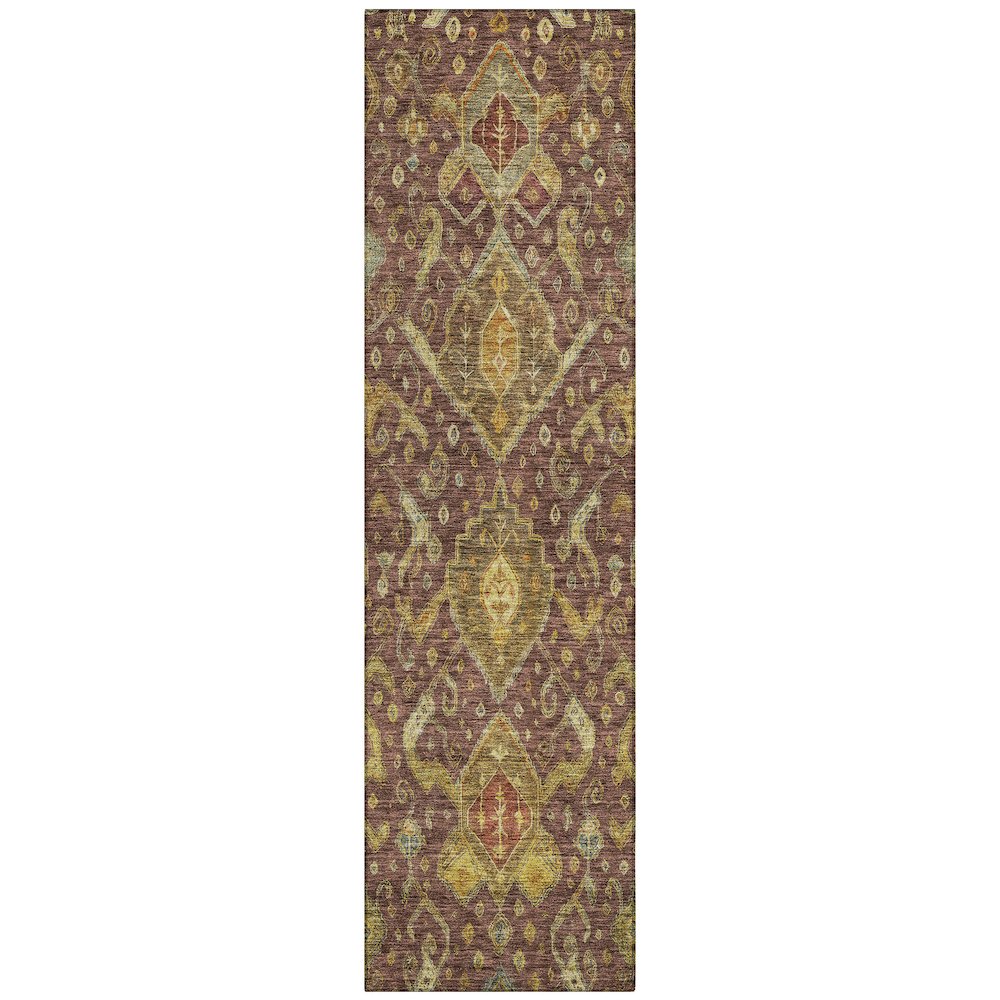 Machine Washable Indoor/Outdoor Chantille ACN2306 Red 2'3" x 7'6" Runner Rug. Picture 1