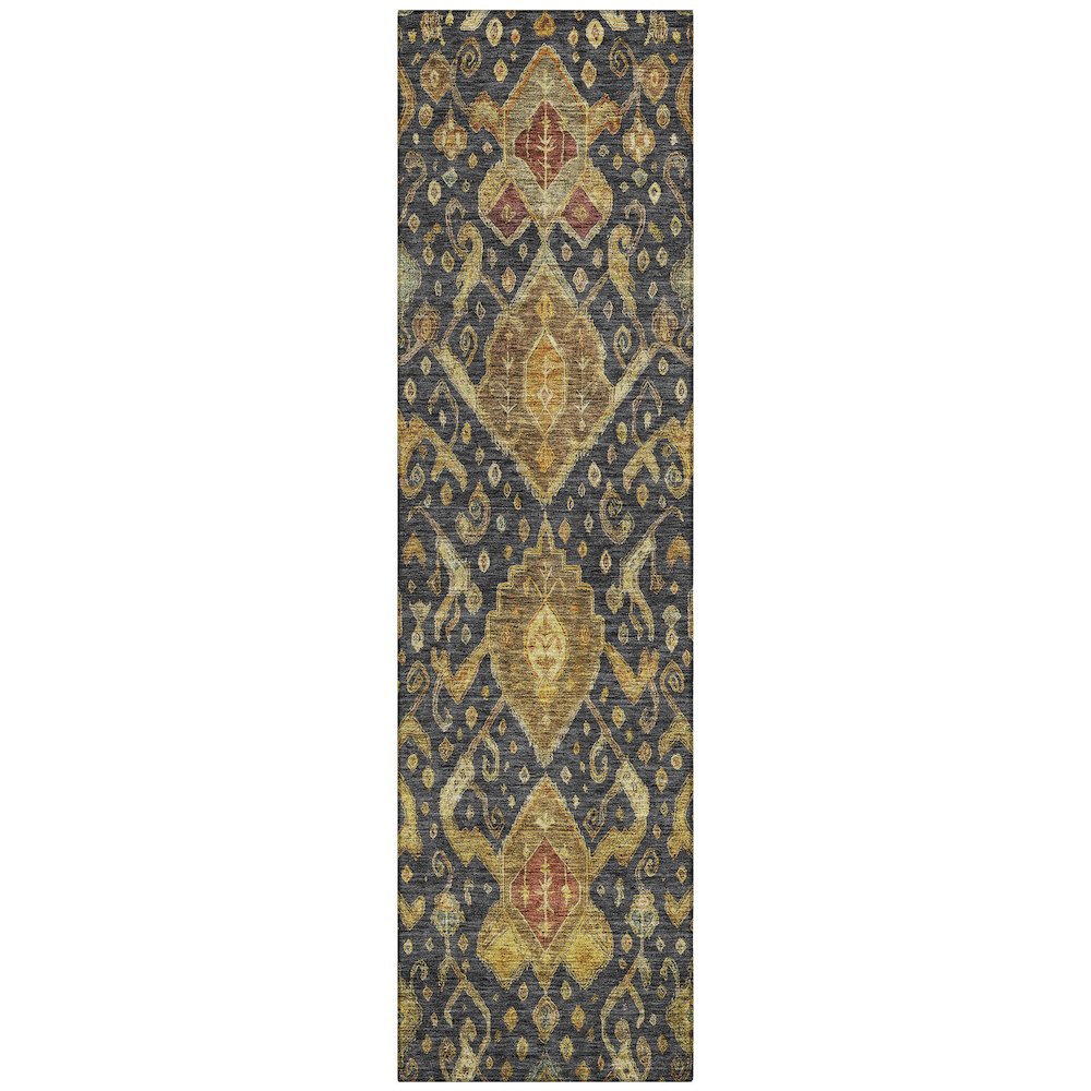 Machine Washable Indoor/Outdoor Chantille ACN2306 Gray 2'3" x 7'6" Runner Rug. Picture 1