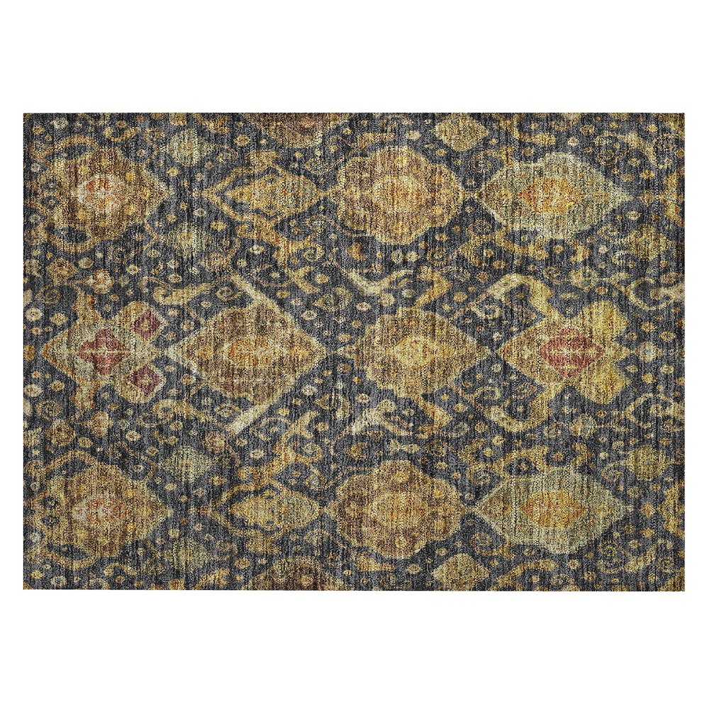 Machine Washable Indoor/Outdoor Chantille ACN2306 Gray 1'8" x 2'6" Rug. Picture 1