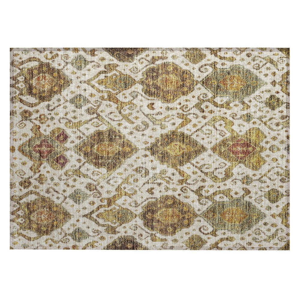 Machine Washable Indoor/Outdoor Chantille ACN2306 Ivory 1'8" x 2'6" Rug. Picture 1