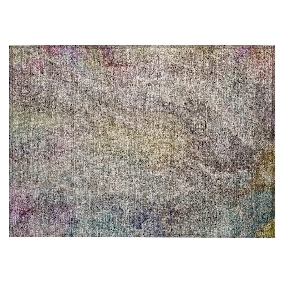Machine Washable Indoor/Outdoor Chantille ACN2307 Brown 1'8" x 2'6" Rug. Picture 1