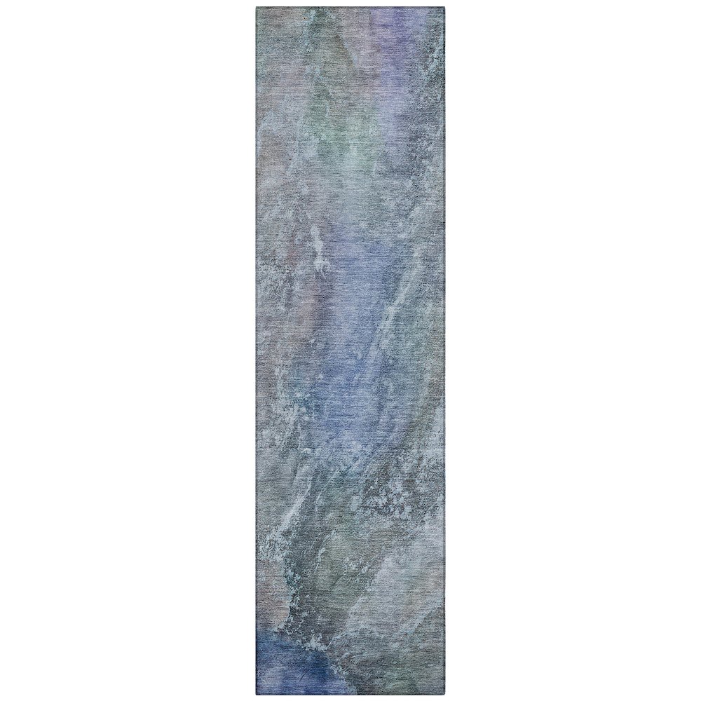 Machine Washable Indoor/Outdoor Chantille ACN2307 Blue 2'3" x 7'6" Runner Rug. Picture 1