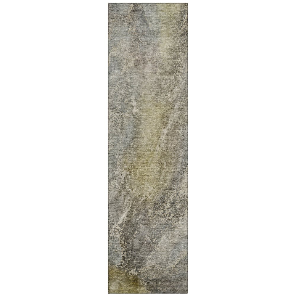 Machine Washable Indoor/Outdoor Chantille ACN2307 Gray 2'3" x 7'6" Runner Rug. Picture 1