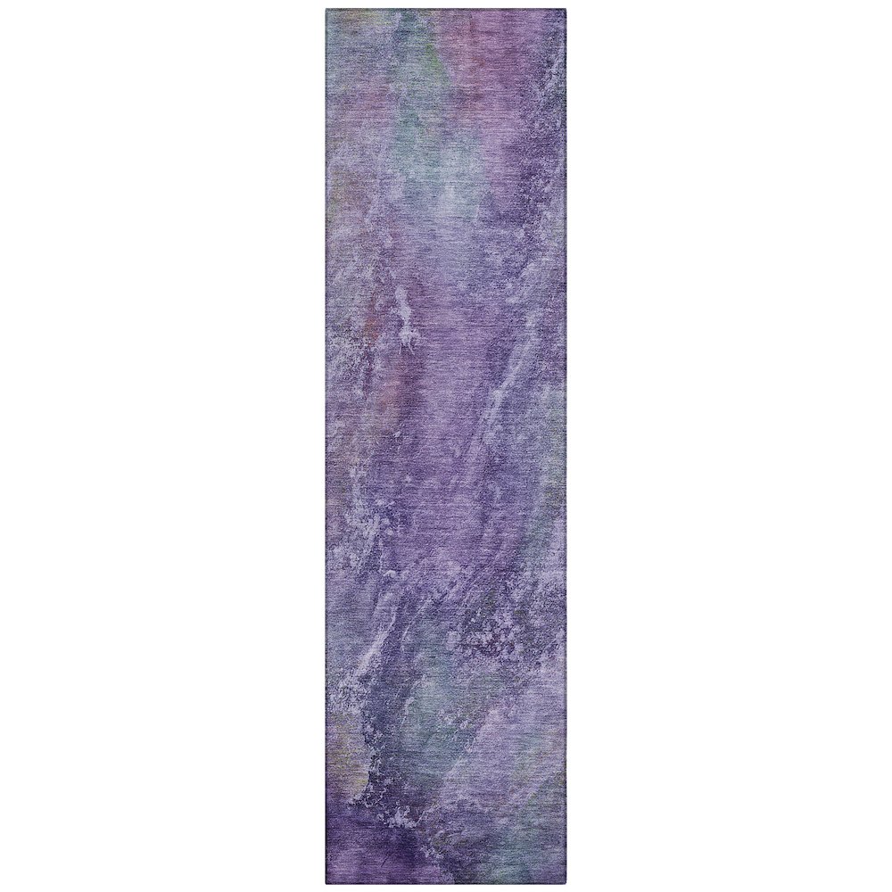Machine Washable Indoor/Outdoor Chantille ACN2308 Purple 2'3" x 7'6" Runner Rug. Picture 1