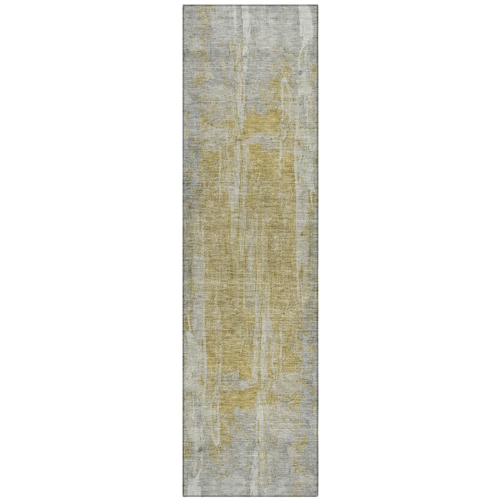Machine Washable Indoor/Outdoor Chantille ACN2309 Gray 2'3" x 7'6" Runner Rug. Picture 1