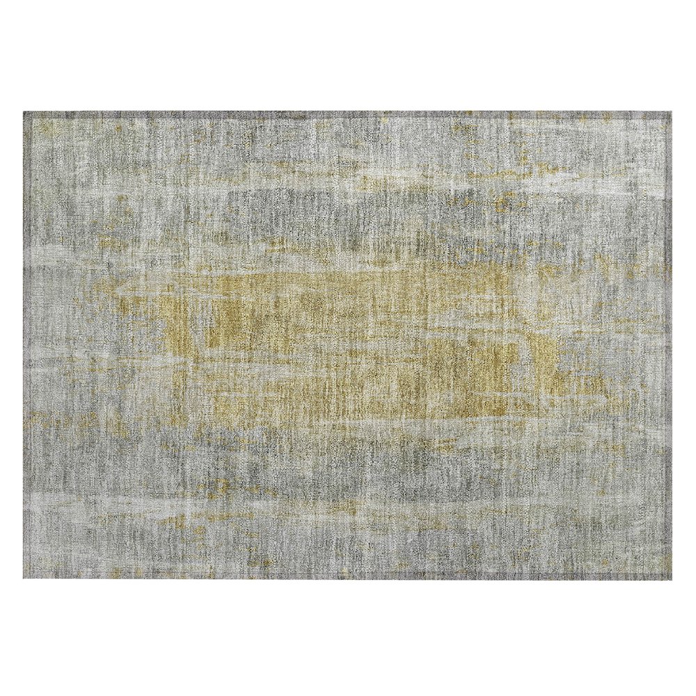 Machine Washable Indoor/Outdoor Chantille ACN2309 Gray 1'8" x 2'6" Rug. Picture 1