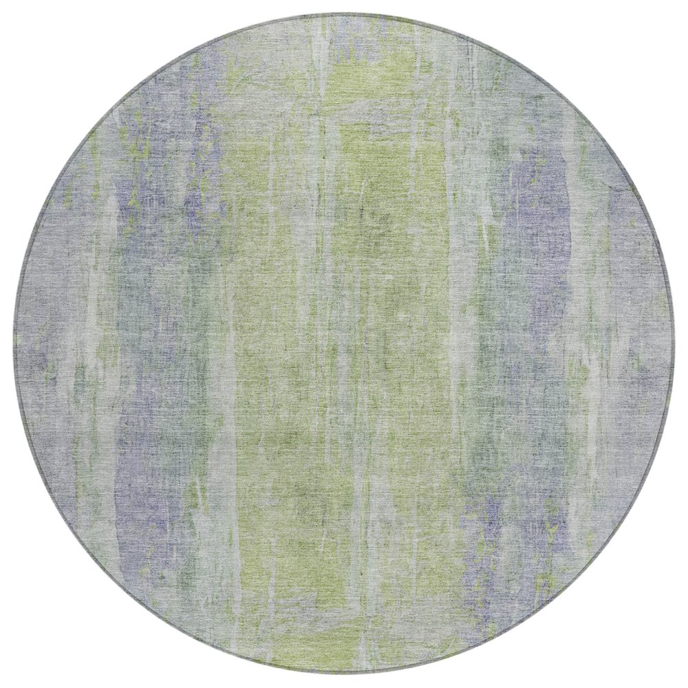 Machine Washable Indoor/Outdoor Chantille ACN2309 Purple 8' x 8' Round Rug. Picture 1