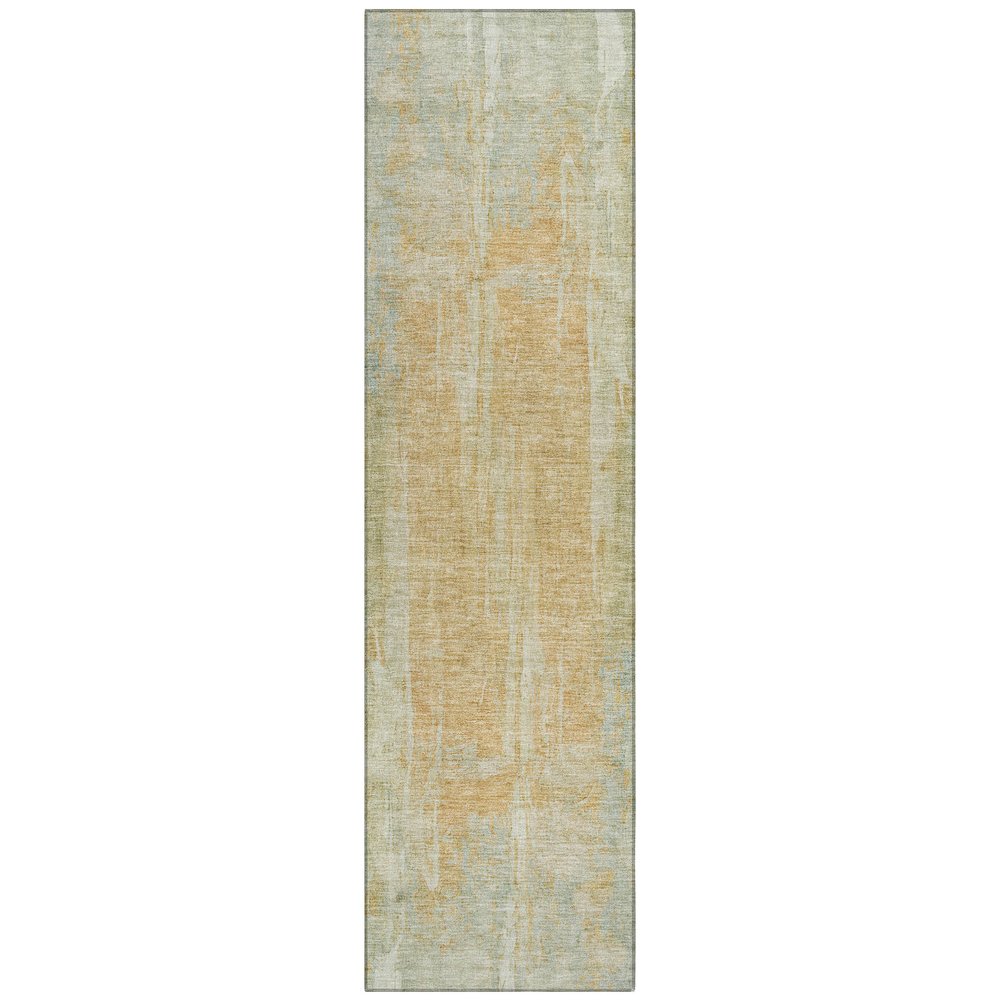 Machine Washable Indoor/Outdoor Chantille ACN2309 Green 2'3" x 7'6" Runner Rug. Picture 1