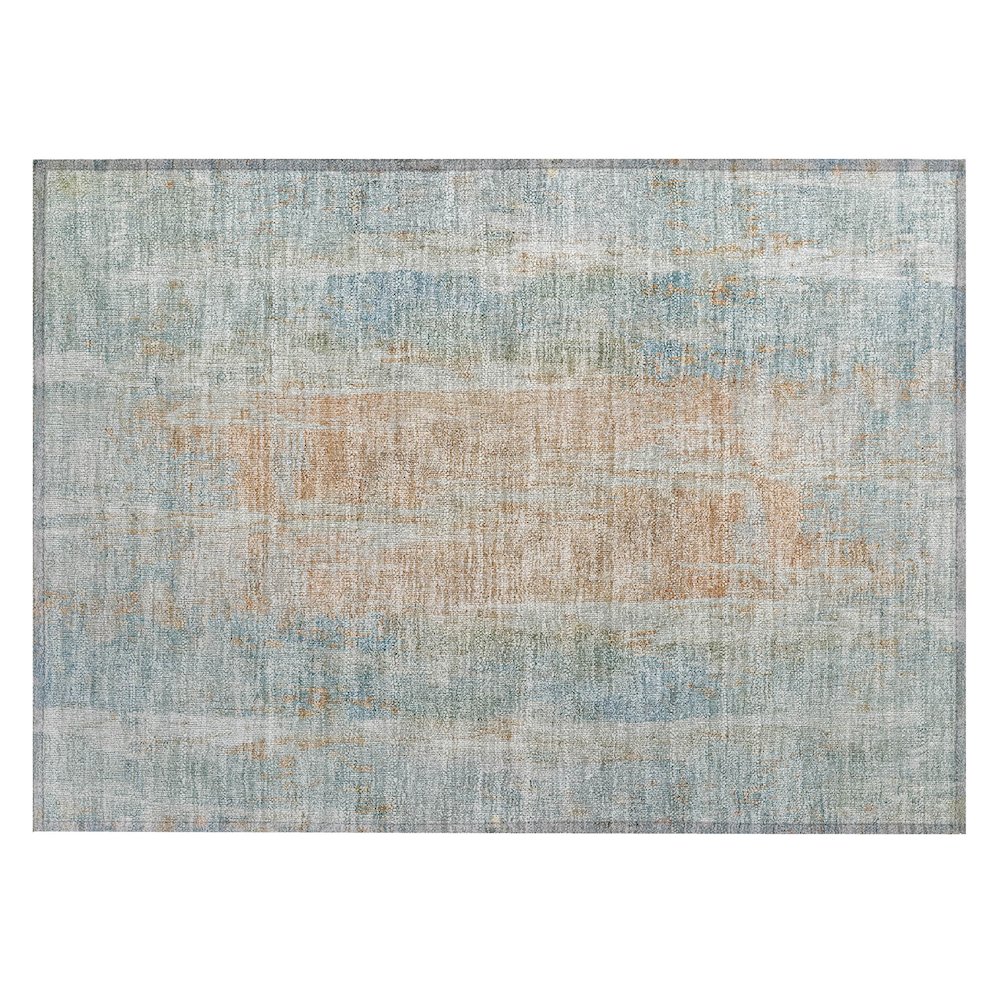 Machine Washable Indoor/Outdoor Chantille ACN2309 Blue 1'8" x 2'6" Rug. Picture 1