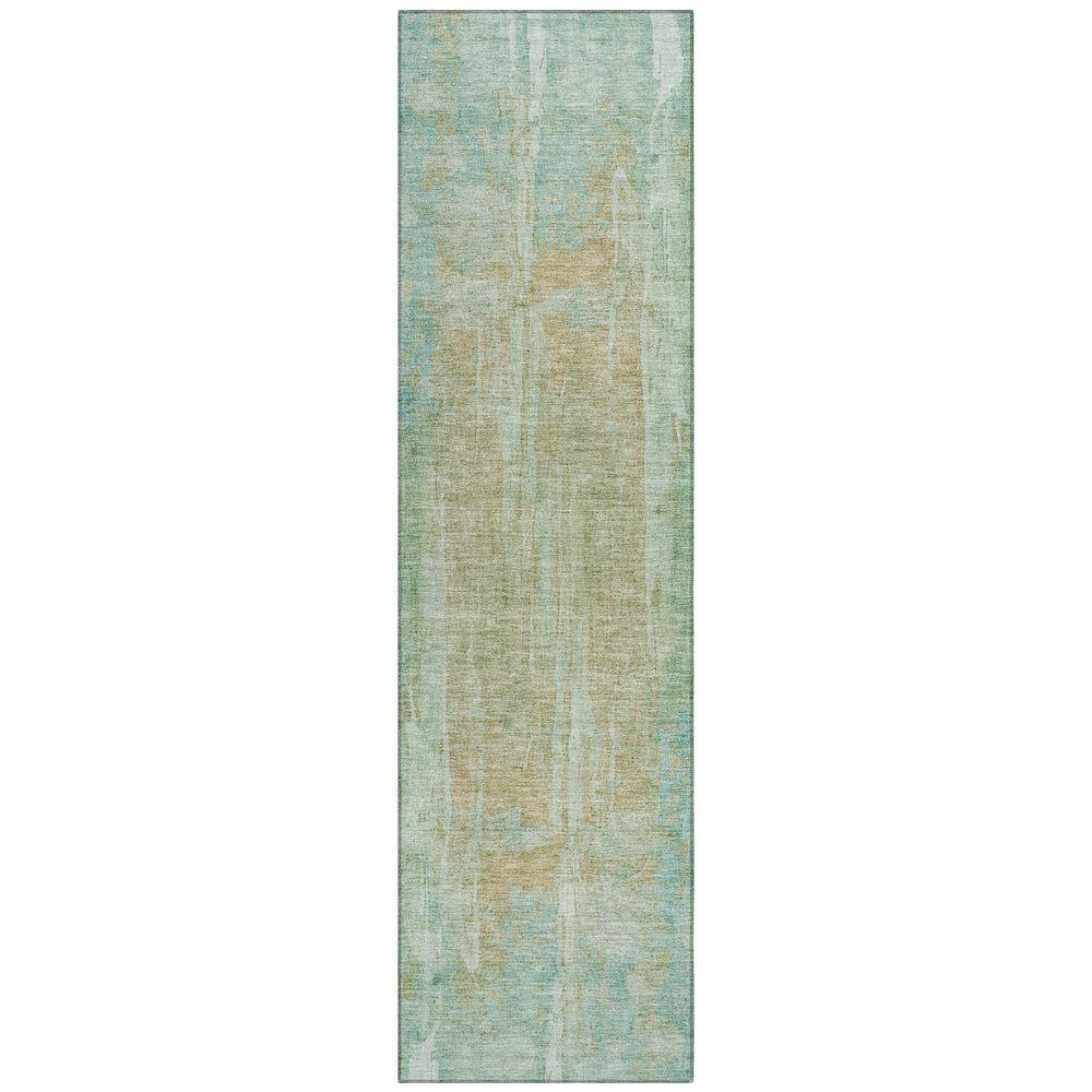 Machine Washable Indoor/Outdoor Chantille ACN2309 Teal 2'3" x 7'6" Runner Rug. Picture 1