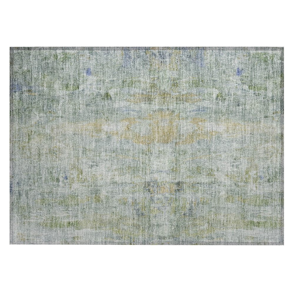 Machine Washable Indoor/Outdoor Chantille ACN2310 Green 1'8" x 2'6" Rug. Picture 1