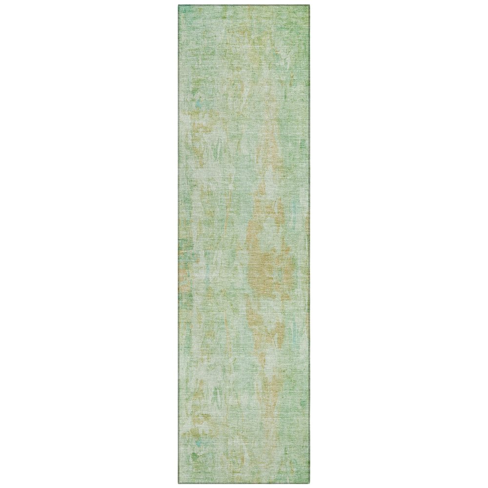 Machine Washable Indoor/Outdoor Chantille ACN2310 Green 2'3" x 7'6" Runner Rug. Picture 1