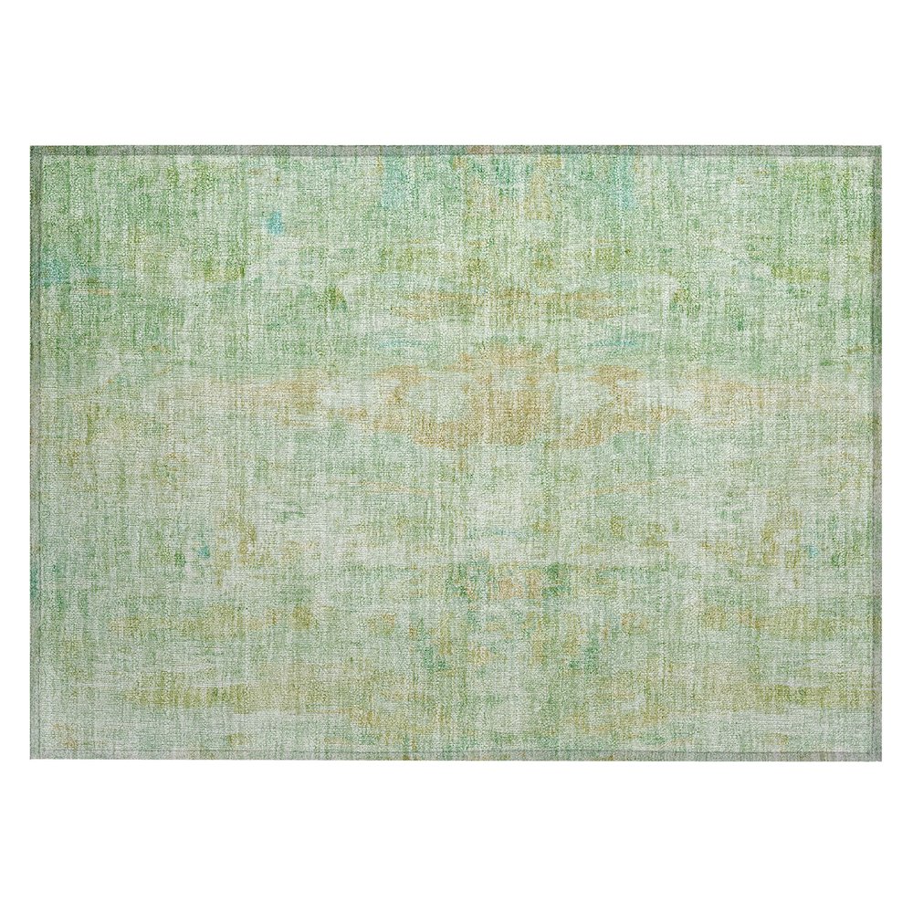 Machine Washable Indoor/Outdoor Chantille ACN2310 Green 1'8" x 2'6" Rug. Picture 1