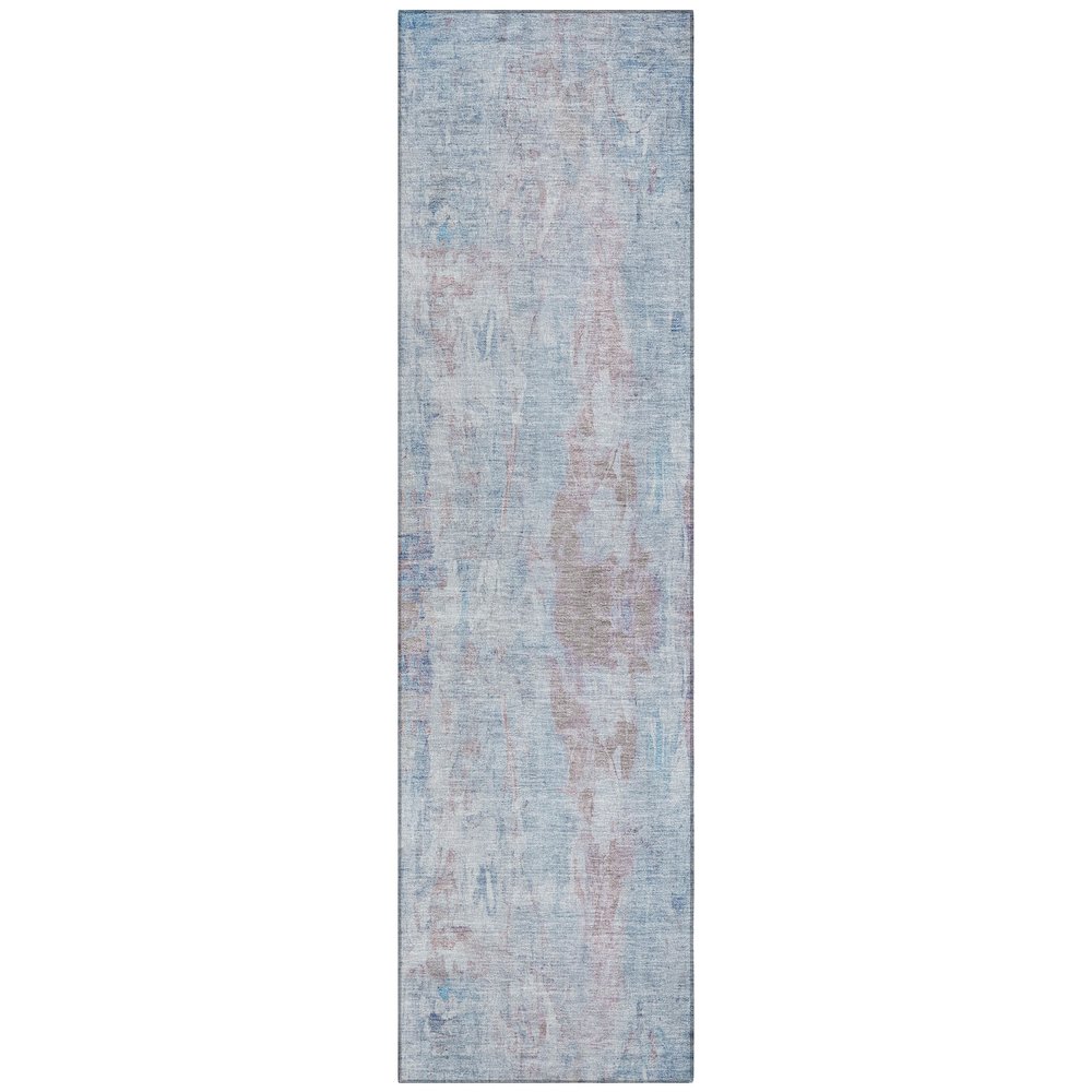 Machine Washable Indoor/Outdoor Chantille ACN2310 Blue 2'3" x 7'6" Runner Rug. Picture 1