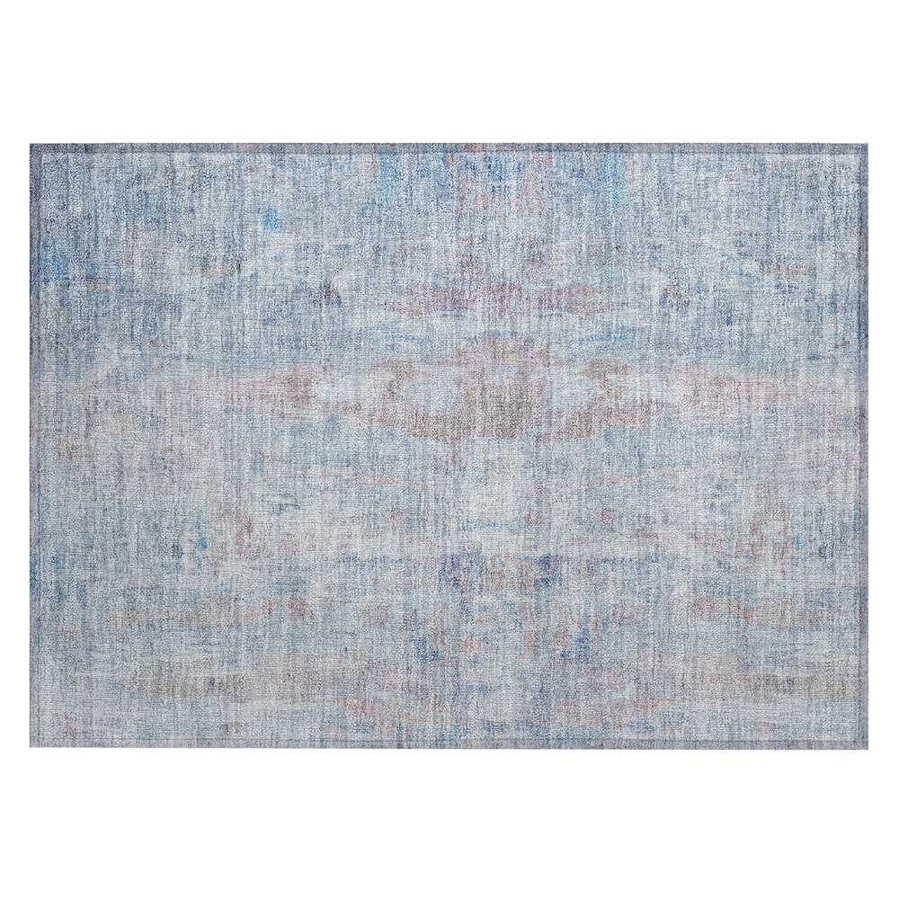 Machine Washable Indoor/Outdoor Chantille ACN2310 Blue 1'8" x 2'6" Rug. Picture 1