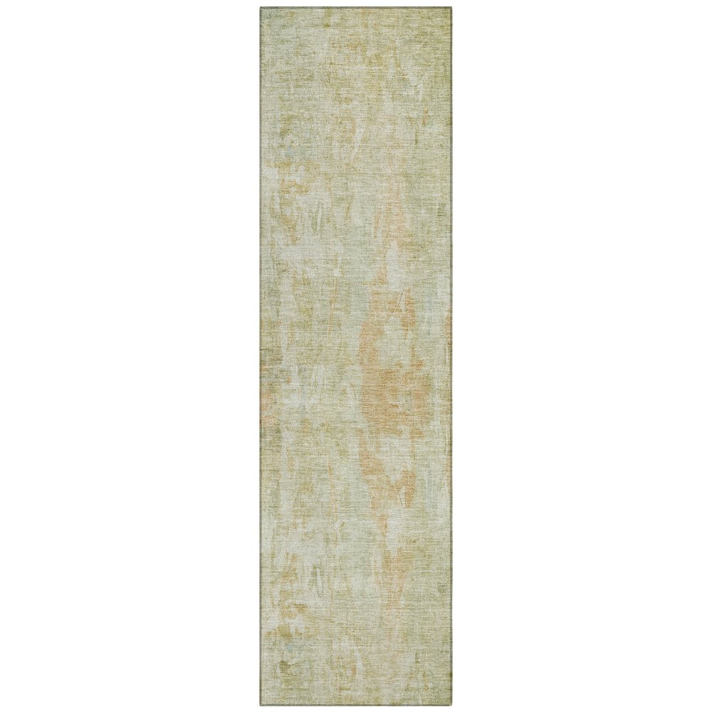 Machine Washable Indoor/Outdoor Chantille ACN2310 Green 2'3" x 7'6" Runner Rug. Picture 1