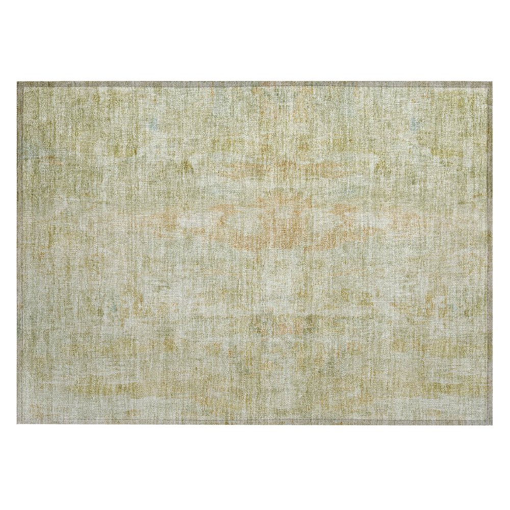 Machine Washable Indoor/Outdoor Chantille ACN2310 Green 1'8" x 2'6" Rug. Picture 1