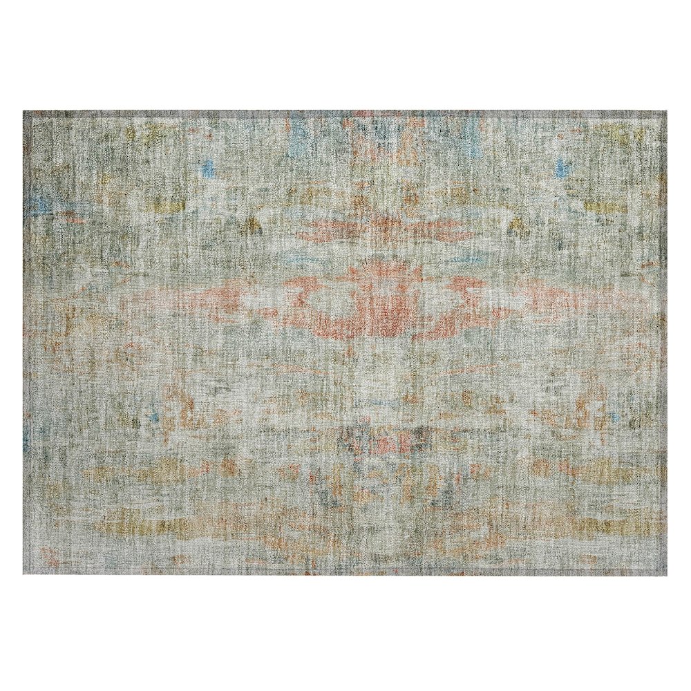 Machine Washable Indoor/Outdoor Chantille ACN2310 Green 1'8" x 2'6" Rug. Picture 1