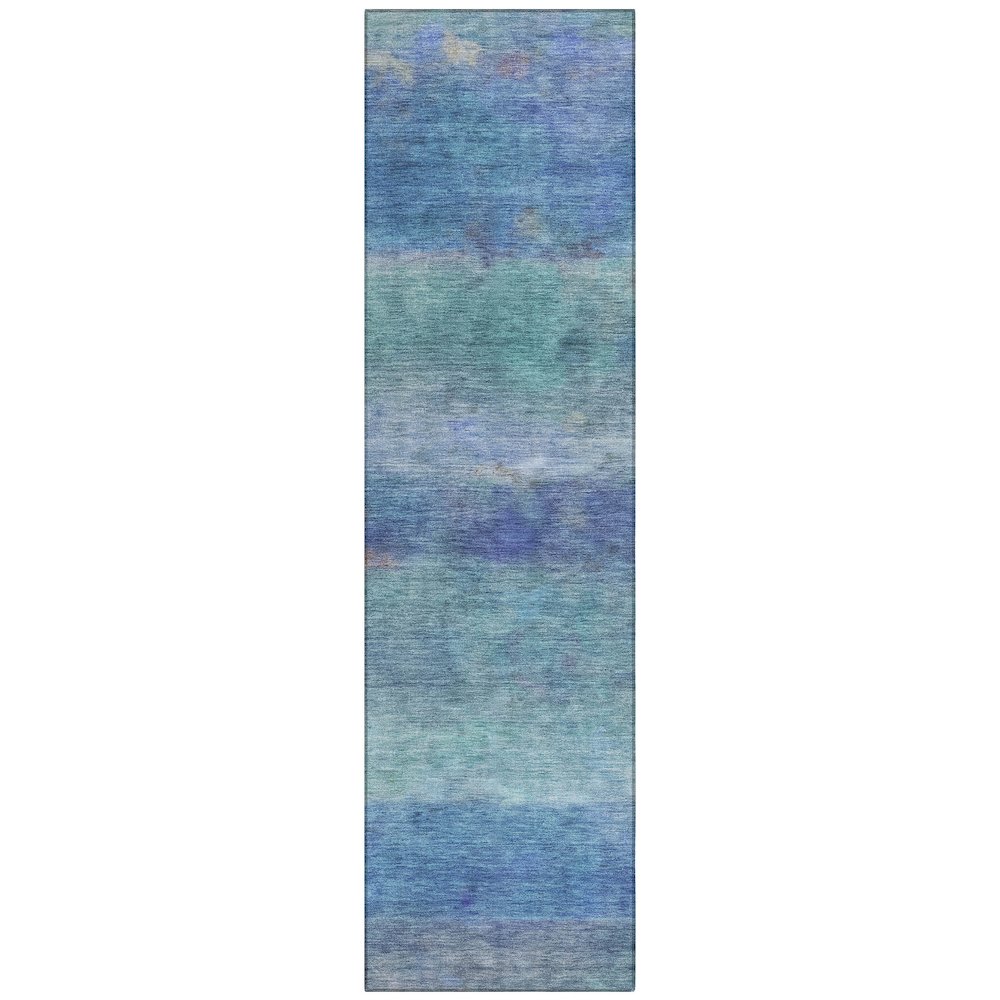 Machine Washable Indoor/Outdoor Chantille ACN2311 Blue 2'3" x 7'6" Runner Rug. Picture 1