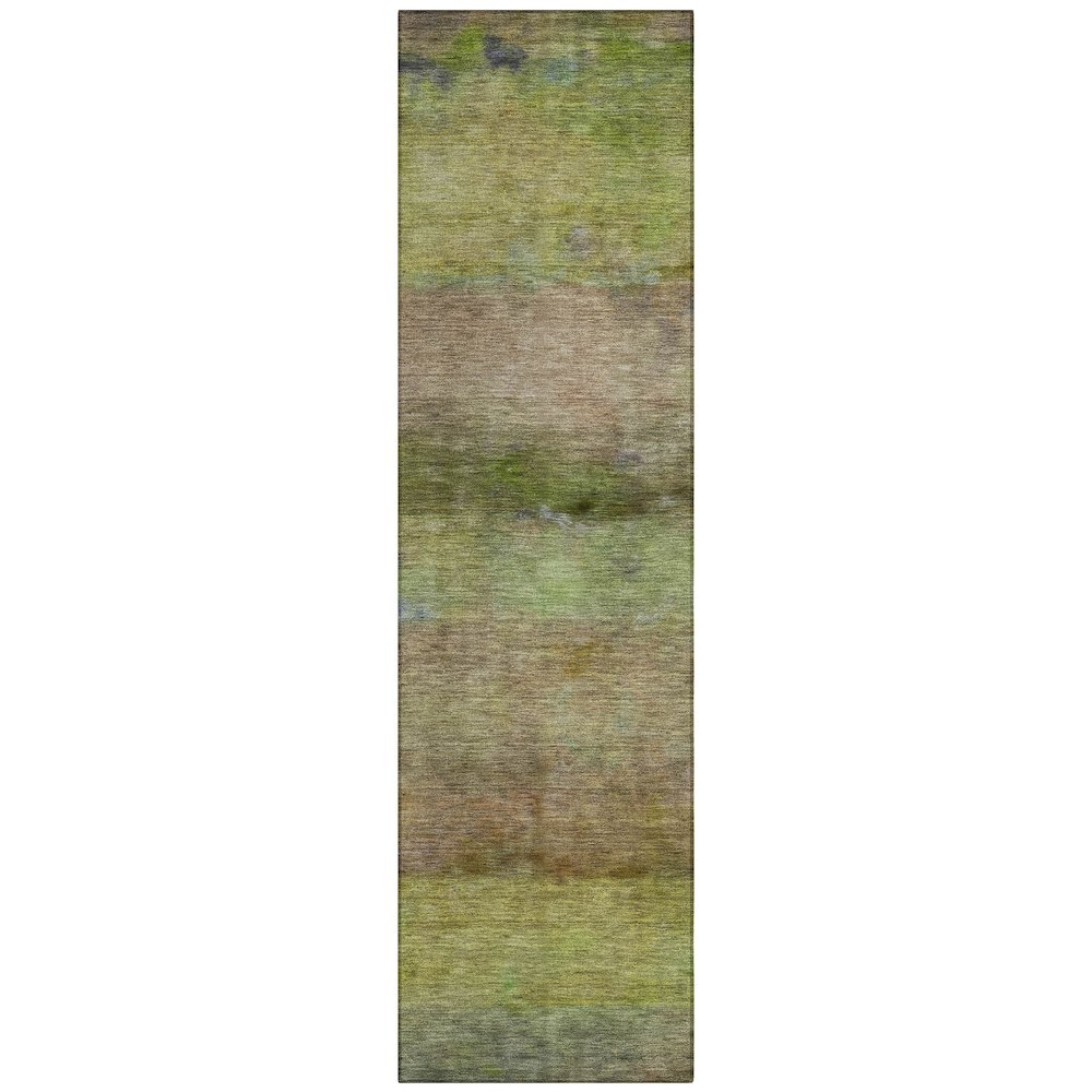 Machine Washable Indoor/Outdoor Chantille ACN2311 Green 2'3" x 7'6" Runner Rug. Picture 1