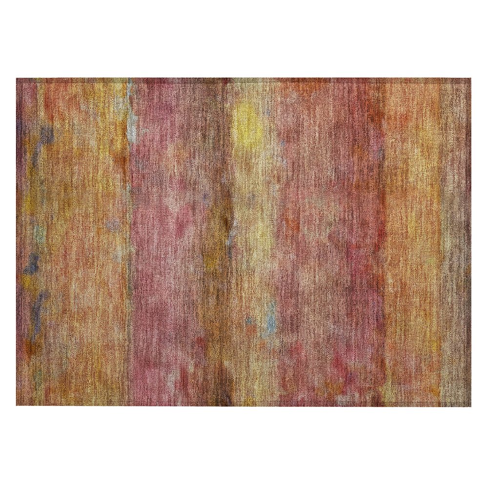 Machine Washable Indoor/Outdoor Chantille ACN2311 Orange 1'8" x 2'6" Rug. Picture 1