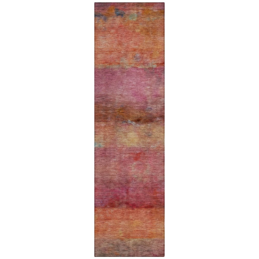 Machine Washable Indoor/Outdoor Chantille ACN2311 Pink 2'3" x 7'6" Runner Rug. Picture 1