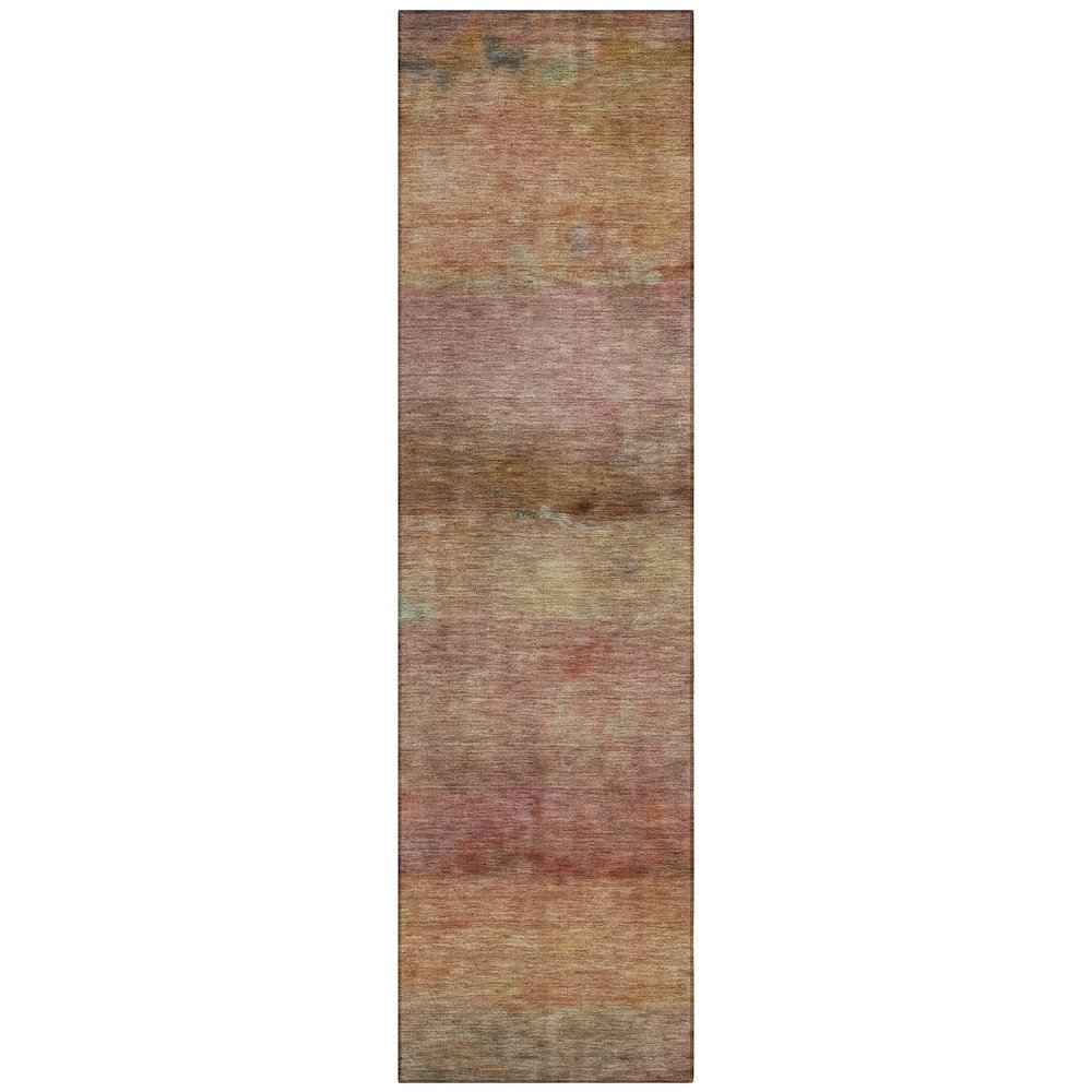 Machine Washable Indoor/Outdoor Chantille ACN2311 Orange 2'3" x 7'6" Runner Rug. Picture 1