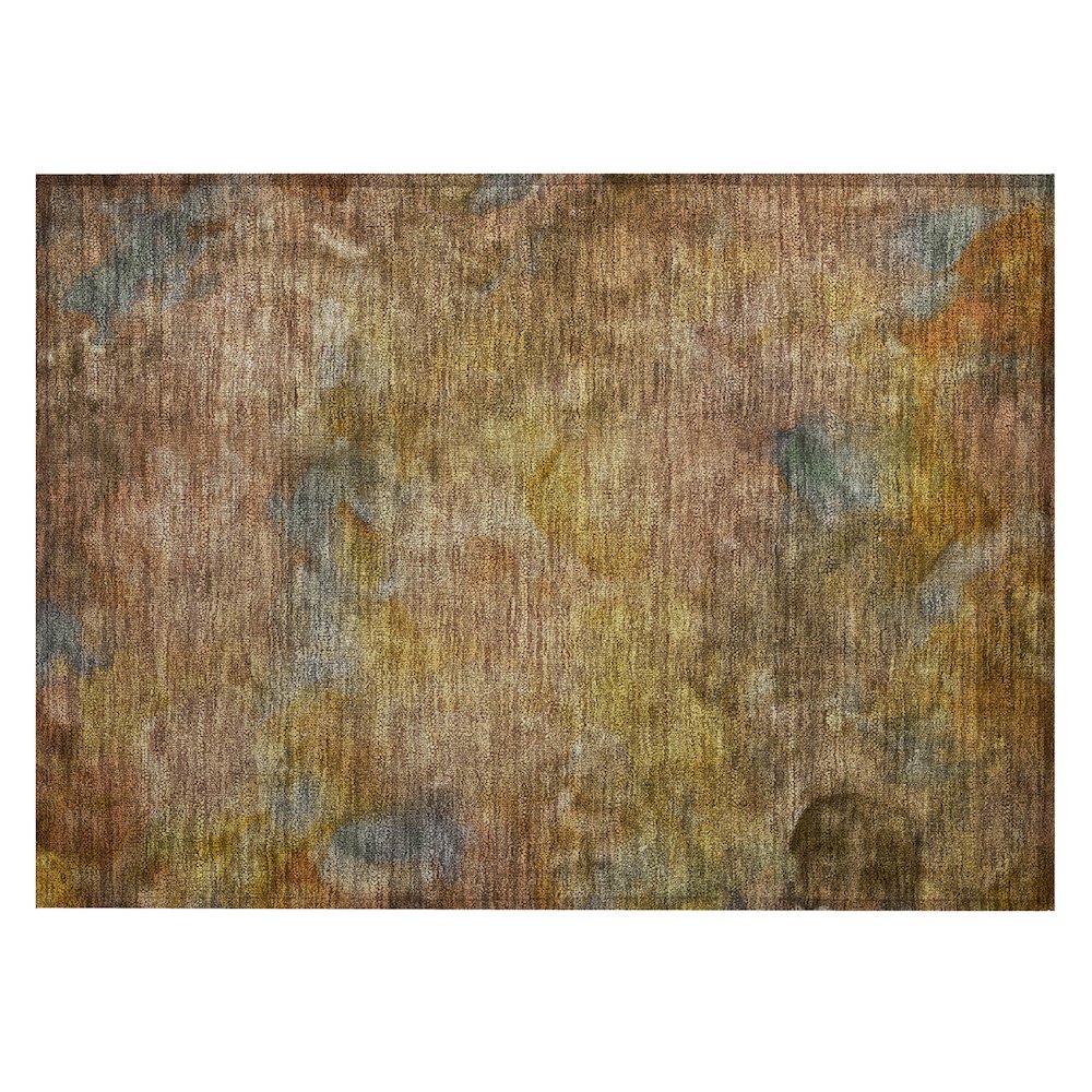 Machine Washable Indoor/Outdoor Chantille ACN2312 Orange 1'8" x 2'6" Rug. Picture 1