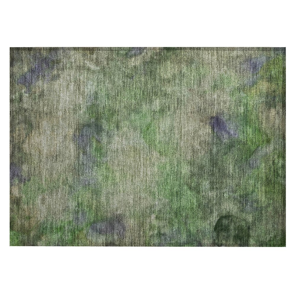 Machine Washable Indoor/Outdoor Chantille ACN2312 Green 1'8" x 2'6" Rug. Picture 1