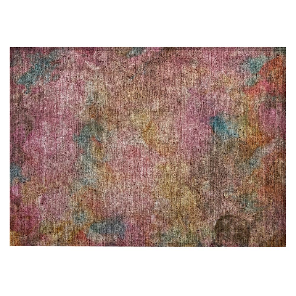 Machine Washable Indoor/Outdoor Chantille ACN2312 Pink 1'8" x 2'6" Rug. Picture 1
