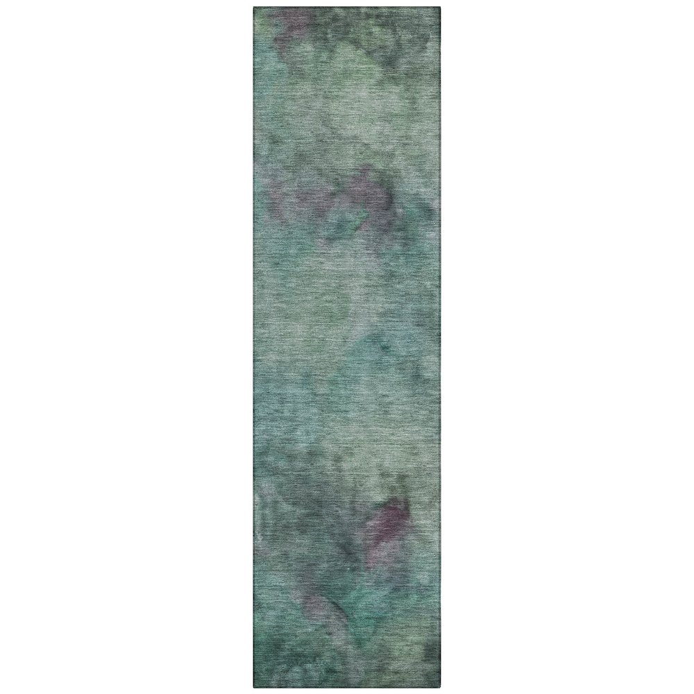 Machine Washable Indoor/Outdoor Chantille ACN2312 Teal 2'3" x 7'6" Runner Rug. Picture 1