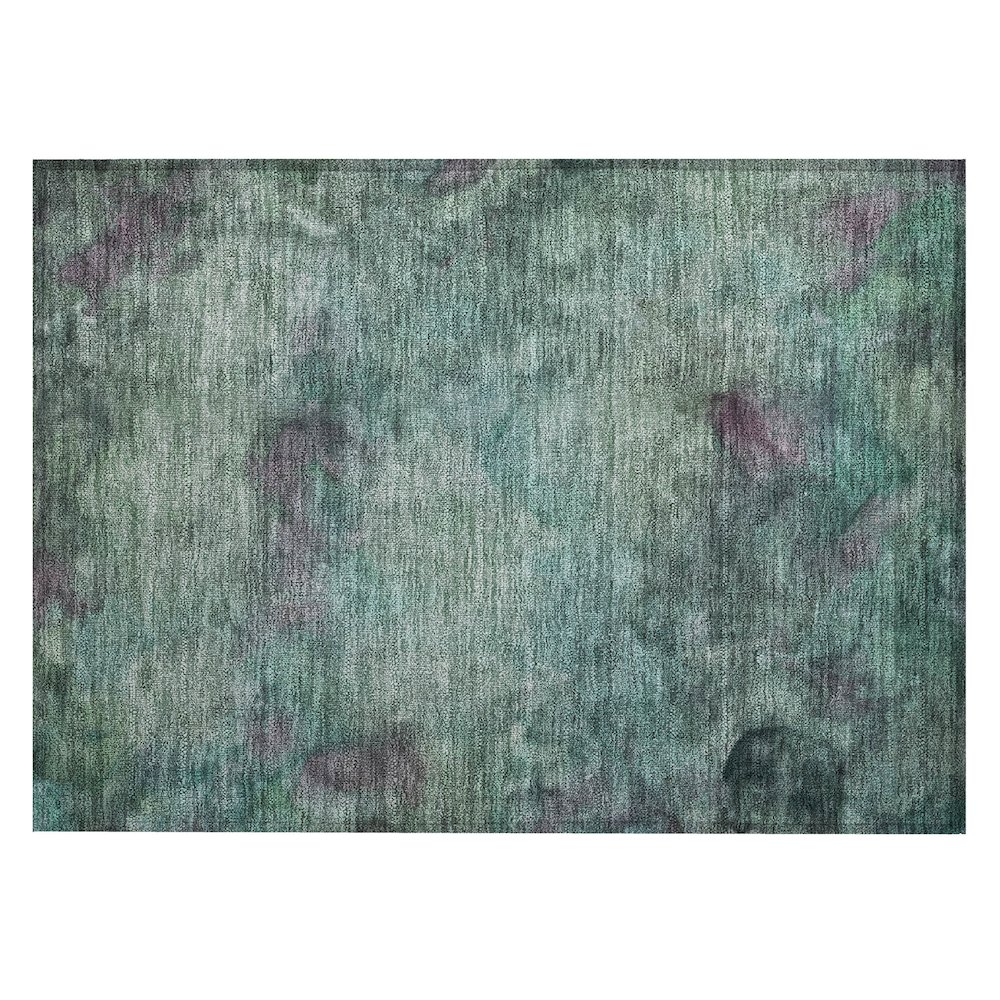 Machine Washable Indoor/Outdoor Chantille ACN2312 Teal 1'8" x 2'6" Rug. Picture 1