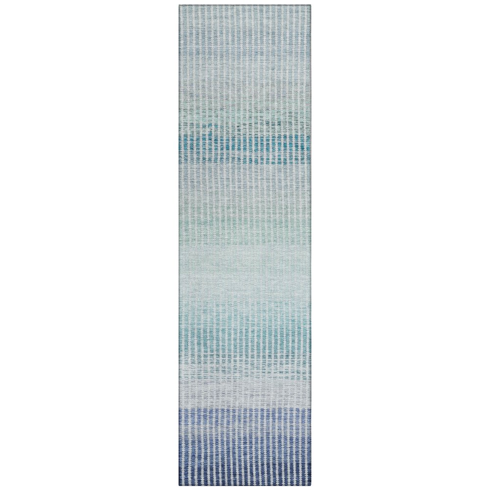 Machine Washable Indoor/Outdoor Chantille ACN2313 Blue 2'3" x 7'6" Runner Rug. Picture 1
