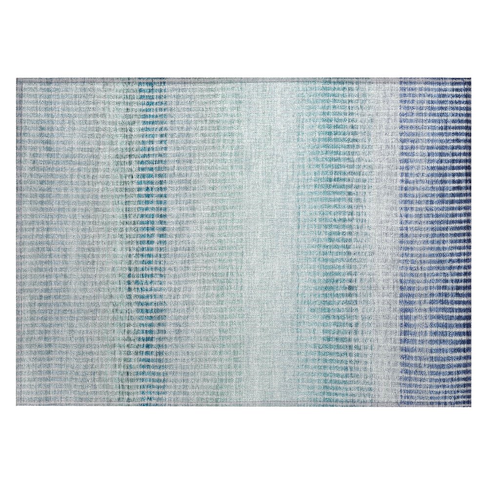 Machine Washable Indoor/Outdoor Chantille ACN2313 Blue 1'8" x 2'6" Rug. Picture 1