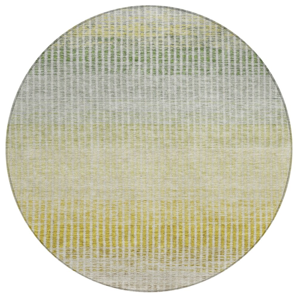 Machine Washable Indoor/Outdoor Chantille ACN2313 Brown 8' x 8' Round Rug. Picture 1