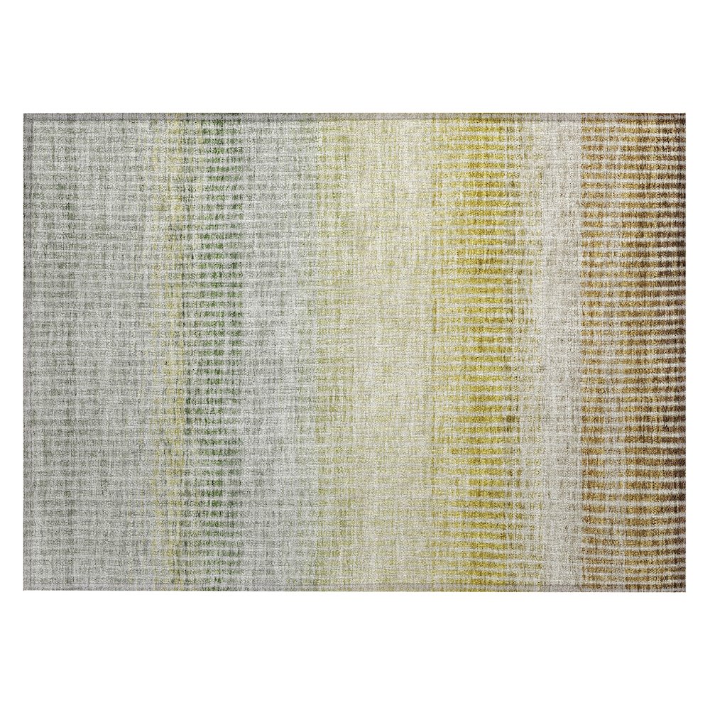 Machine Washable Indoor/Outdoor Chantille ACN2313 Brown 1'8" x 2'6" Rug. Picture 1