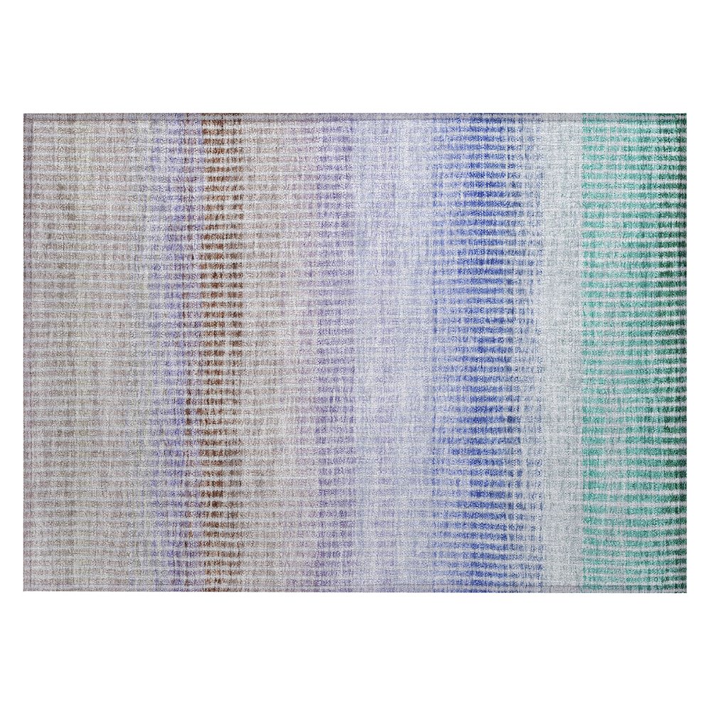 Machine Washable Indoor/Outdoor Chantille ACN2313 Green 1'8" x 2'6" Rug. Picture 1
