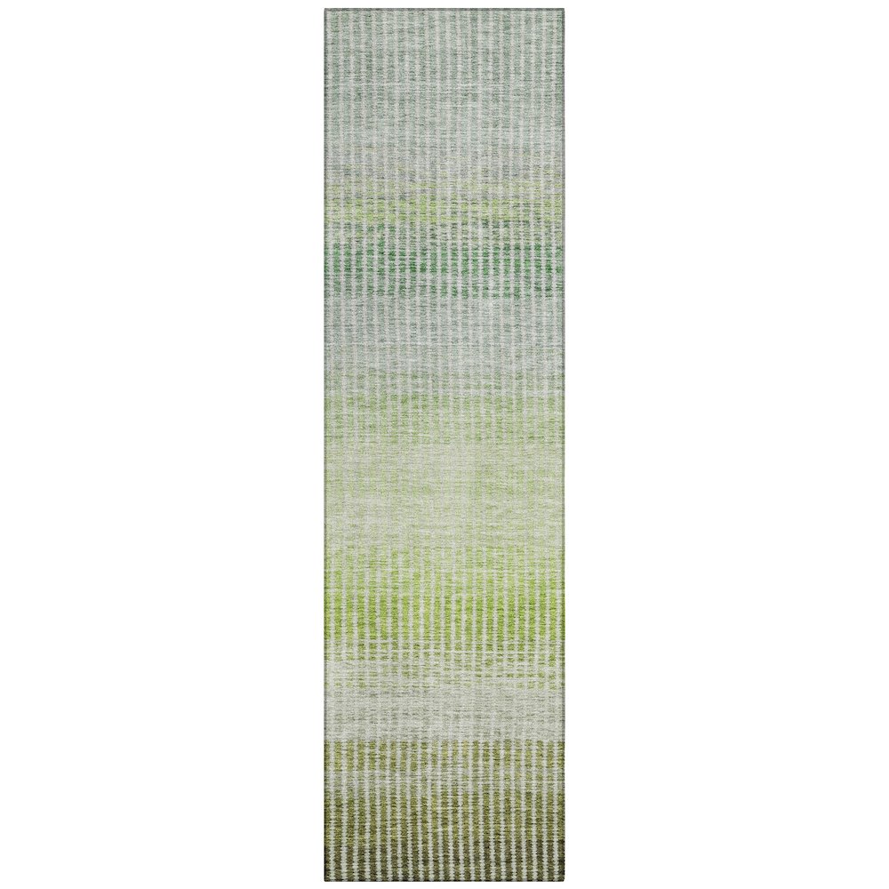 Machine Washable Indoor/Outdoor Chantille ACN2313 Green 2'3" x 7'6" Runner Rug. Picture 1