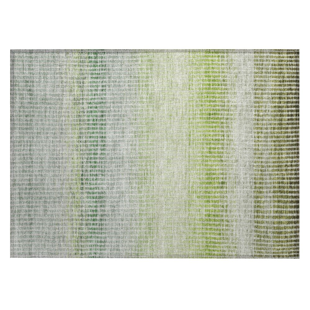 Machine Washable Indoor/Outdoor Chantille ACN2313 Green 1'8" x 2'6" Rug. Picture 1