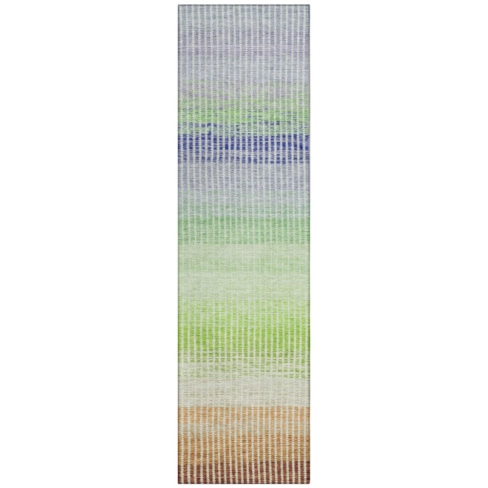 Machine Washable Indoor/Outdoor Chantille ACN2313 Orange 2'3" x 7'6" Runner Rug. Picture 1