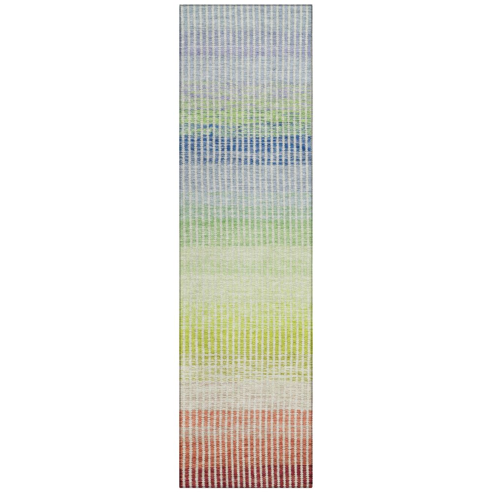 Machine Washable Indoor/Outdoor Chantille ACN2313 Orange 2'3" x 7'6" Runner Rug. Picture 1