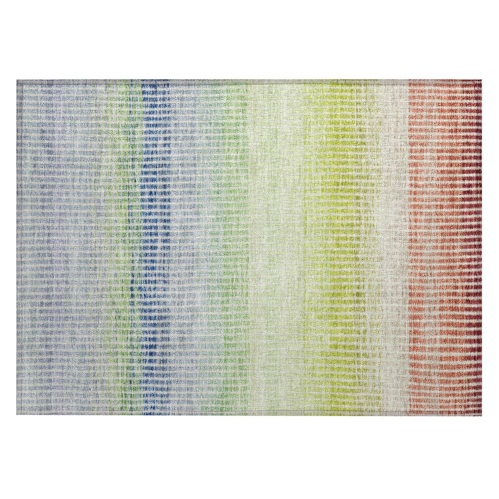 Machine Washable Indoor/Outdoor Chantille ACN2313 Orange 1'8" x 2'6" Rug. Picture 1